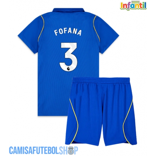 Camisa de time de futebol Chelsea Wesley Fofana #3 Replicas 1º Equipamento Infantil 2026-27 Manga Curta (+ Calças curtas)